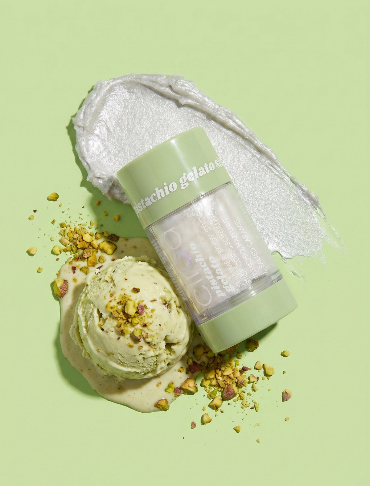 Stick rozświetlający do twarzy i ciała Pistachio Gelato 50 g