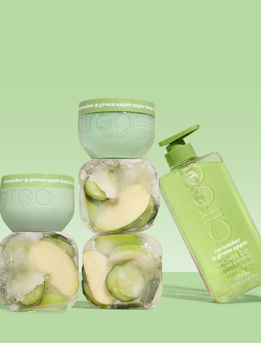 Zestaw Cucumber & Green Apple - żel, peeling i masło