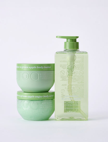 Zestaw Cucumber & Green Apple - żel, peeling i masło