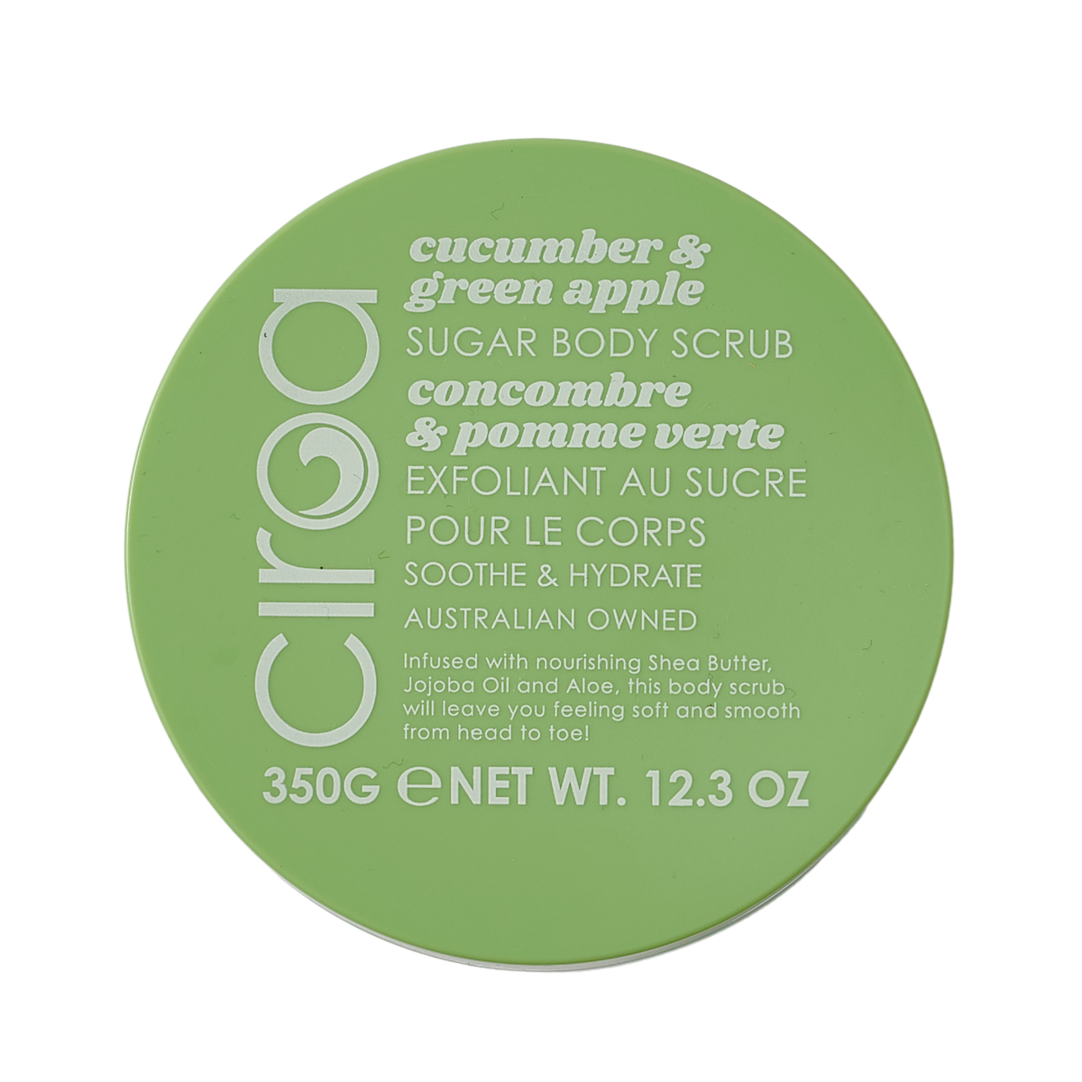 Peeling do ciała Ciroa Cucumber and Green Apple 350 g - etykieta