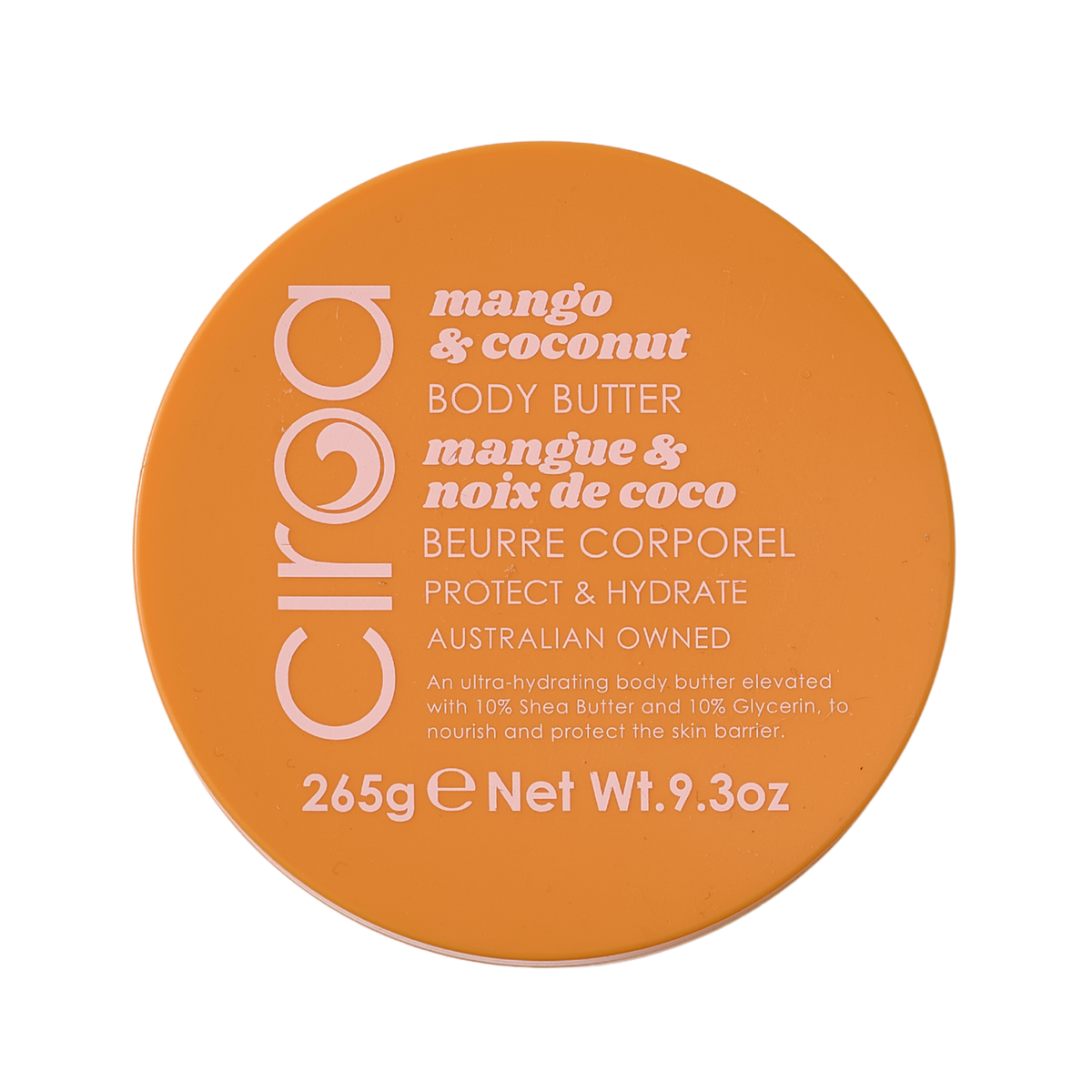 Masło do ciała Ciroa Mango and Coconut 265 g - etykieta