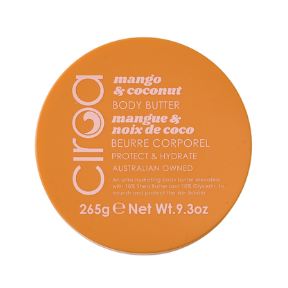 Masło do ciała Ciroa Mango and Coconut 265 g - etykieta