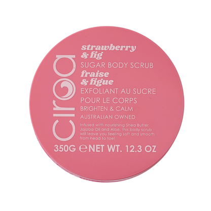 Peeling do ciała Ciroa Strawberry and Fig 350 g - etykieta